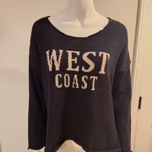 Miracle Black Crewneck Women's Sweater Taupe WEST COAST Graphic
